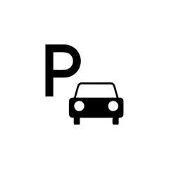 Parking, or Car parking icon vector design sign public information symbols standard ISO 7001