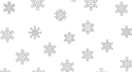 Delicate snowflakes dancing gracefully, perfect for winter holidays, Christmas designs, and festive celebrations, adding subtle charm and seasonal magic
