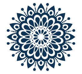 Blue decorative mandala pattern