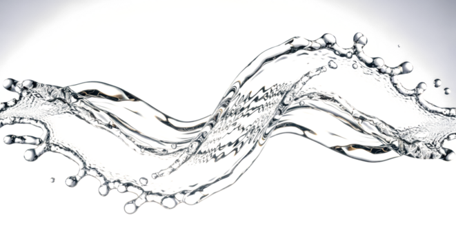 Blue water splash abstract wave of clear water splashing and flowing