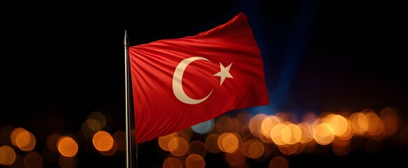 The Turkish Republic Day national flag prominently featured during the festivities.
