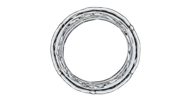 Blue water splash a closeup, abstract view of a textured ring with intricate details, isolated on a transparent background