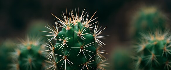 The green cactus plant stands like a spiky guardian in the desert’s sandy sea