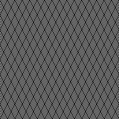 geometric seamless pattern composed of interlocking black and white diagonal lines. wallpapers and fabric designs.