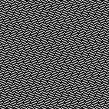 geometric seamless pattern composed of interlocking black and white diagonal lines. wallpapers and fabric designs.