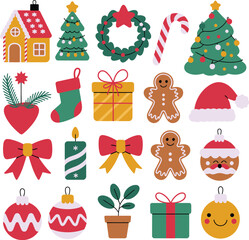 Christmas decorations and gifts holiday festive