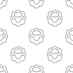 lamb seamless pattern isolated on transparent background.