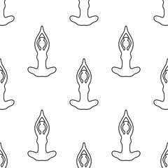 meditation seamless pattern isolated on transparent background.