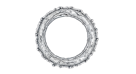 Blue water splash a detailed circular water splash with many small droplets