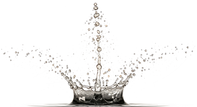 Blue water splash a dynamic splash of water frozen in motion