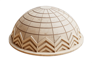 Geometric Dome Model with Chevron Base Pattern
