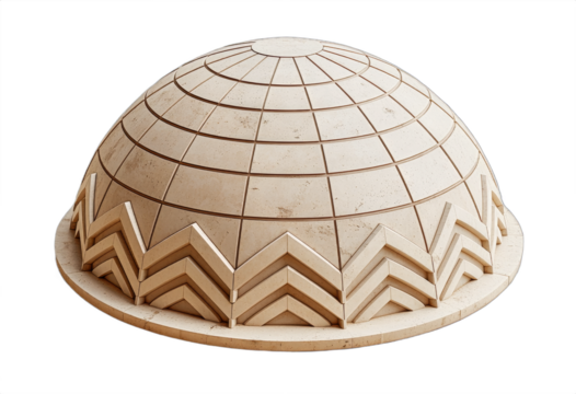 Geometric Dome Model with Chevron Base Pattern