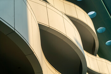 Obraz premium Modern Architectural Detail with Curves