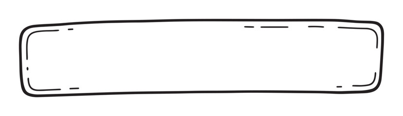 Obraz premium Hand drawn rectangular frame with a rough marker outline. Minimalist doodle style text box or banner element for comic book layouts or social media messages