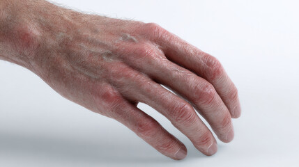 Fototapeta premium Hand arthritis pain aging texture medical concept calm