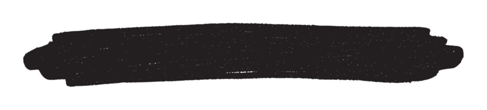 Abstract black brush stroke with a grunge texture effect. Hand drawn marker scribble isolated on a white background for creative design and artistic banners