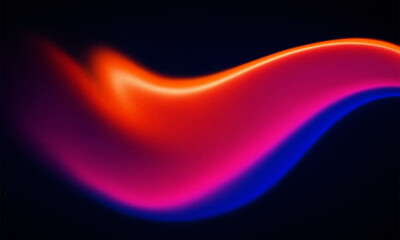 Abstract flowing red and orange energy heart with smoke design on a black backdrop