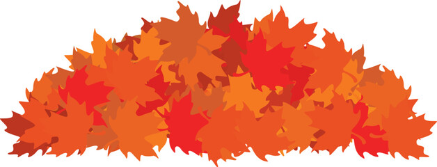 Orange Red Maple Leaf Piles Collection