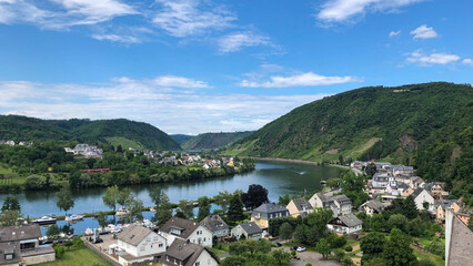 Trekking at the River Mosel in Germany - From Trier to Koblenz. High quality photo