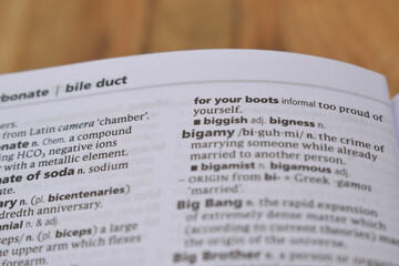 Fototapeta premium Close Up Of English Dictionary Page With Word - for your boots