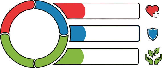 Health infographic template for medical presentations and data analysis