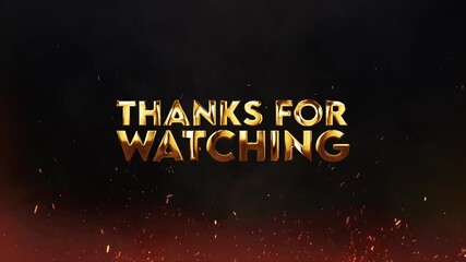 thanks for watching text outro motion