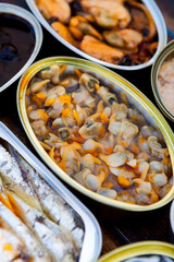 Assortment of open tin cans