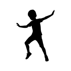 silhouette of a man jumping