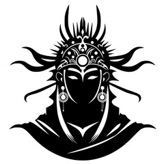 Silhouette of the king of darkness vector design