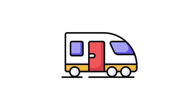 An editable animated vector of bullet train in modern style, premium icon animation design
