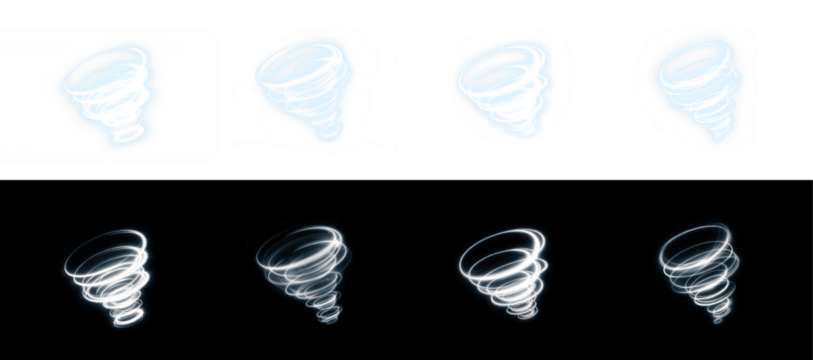 Png Blue and White Vortex PNG with Transparent Background