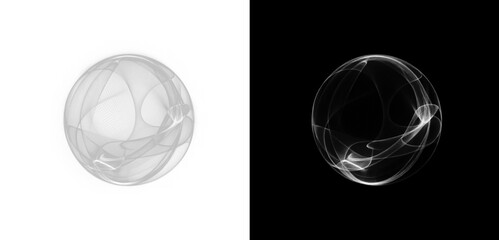 Png Futuristic Neon PNG Sphere with Transparent Overlay on transparent background