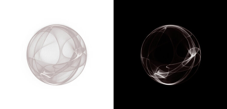 Png Transparent PNG Overlay of Futuristic Neon Spheres on transparent background