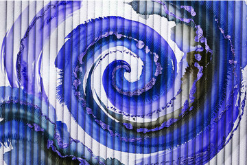 Ink painting abstract watercolor swirl line stripes purple texture art