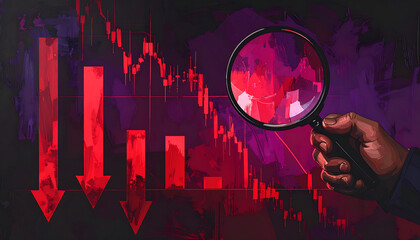A business professional analyzes financial data on a laptop, with a futuristic holographic interface displaying charts and graphs showing successful growth