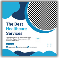 Creative Health and Wellness Social Media Post  Medical Promotion Template