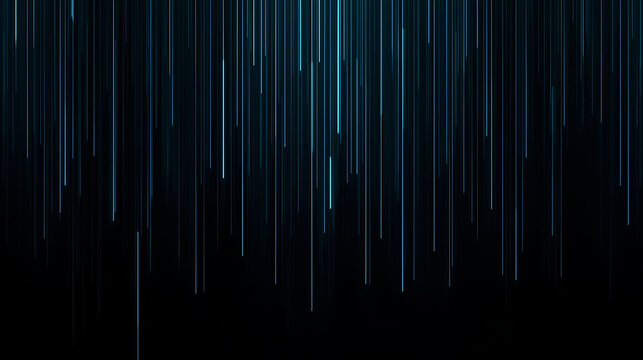Abstract Dark Background with Cyan Light Streaks Creates a Futuristic and Technological Feel