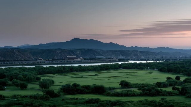 The Splendor of the Tang Dynasty: Chang'an Scenery Reflected in Rivers and Mountains