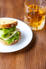 Close-Up of a Cheese Sandwich
