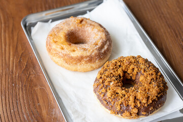 Close-Up of Donuts with a Shot of Espresso