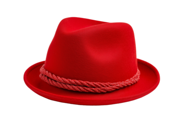 Red hat trim isolated on transparent White background png