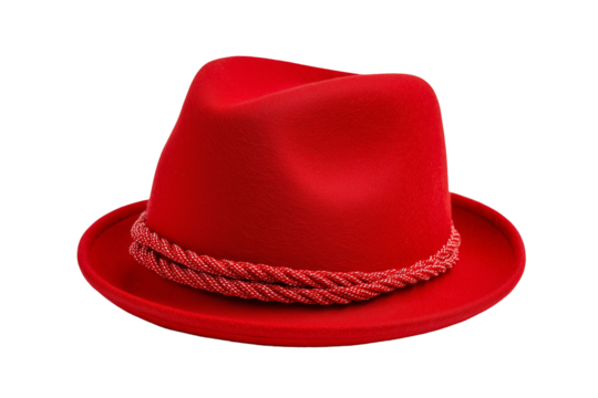 Red hat trim isolated on transparent White background png