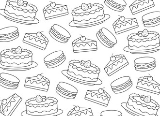 vector background design with cake theme