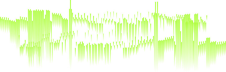 green sound wave. Podcast sound wave line of voice. Record music player. Mobile talk track. Sound waves for voice message. Audio wave	