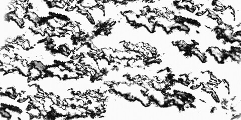 Fototapeta premium Abstract ink clouds stains texture creative black and white pattern