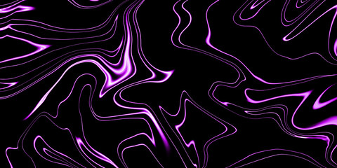 Abstract electric neon purple waves texture on black dark background