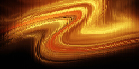 Abstract background with flowing curved shapes in dark gold colors