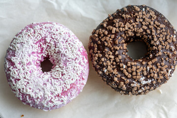 Close-Up of Donuts with a Shot of Espresso