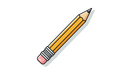 Classic Wooden Pencil with Eraser for Writing, Drawing, and Education