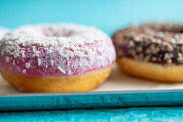 Close-Up of Donuts with a Shot of Espresso